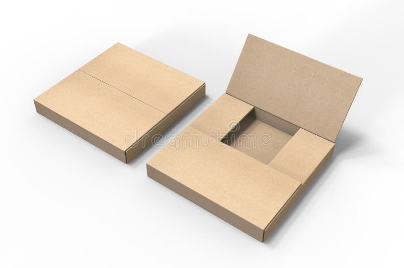 Blank easy fold mailer box for branding and mock up design. royalty free illustration