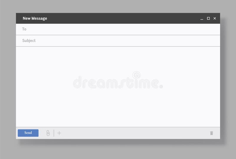 Download Blank Email Screen. Mail Message Web Page Vector Frame ...