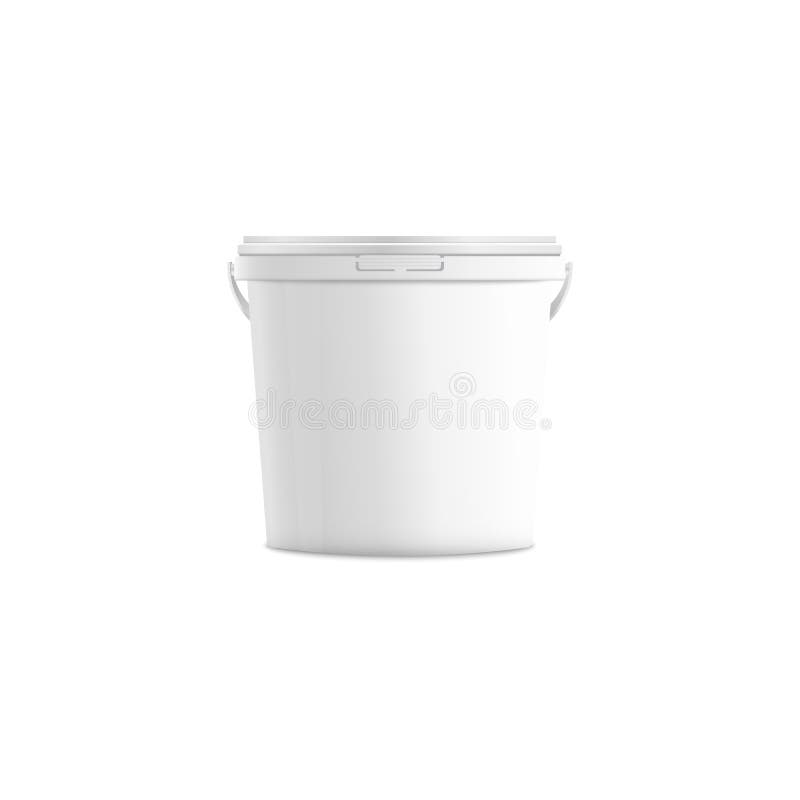 Blank, Empty and Clean Realistic 3d Mockup and Template of Bucket