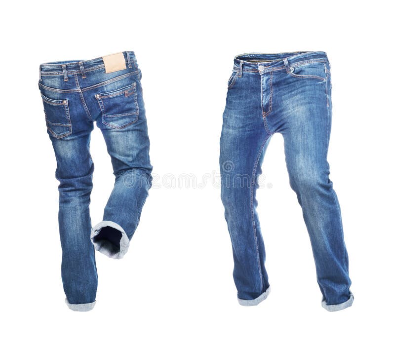 worry Effectiveness I was surprised Blank Empty Jeans Pants Frontside and Backside in Moving Stock Photo -  Image of button, hollow: 156625988