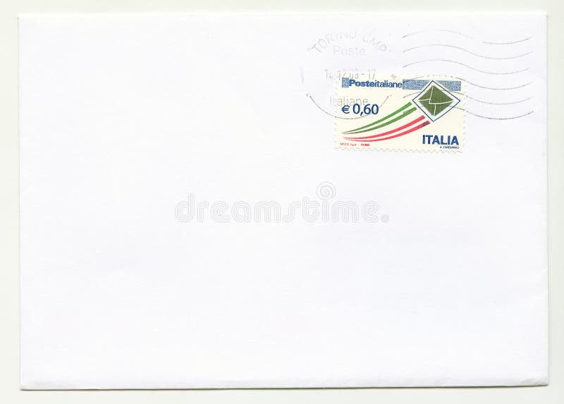 Blank Envelope With Stamp From Italy Stock Photo - Image of envelope, green: 15651920