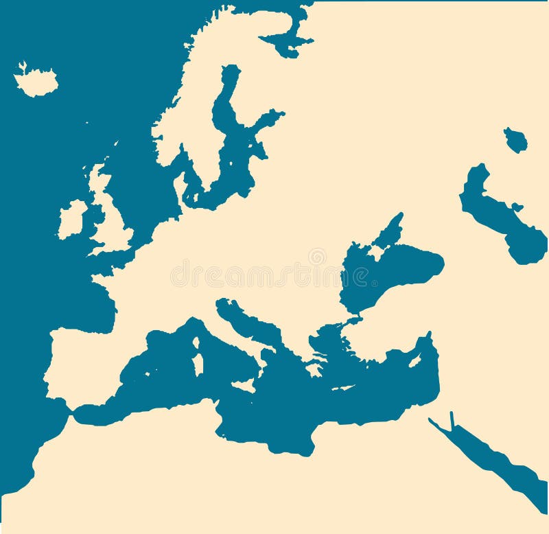 Blank europe map. royalty free illustration
