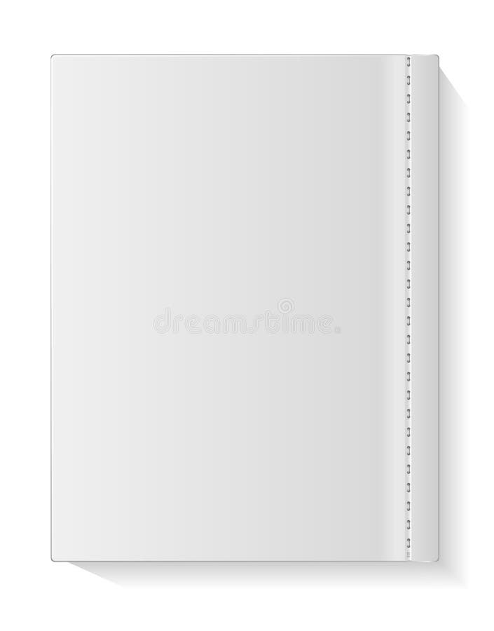 Blank file folder mockup. Realistic white brochure royalty free illustration
