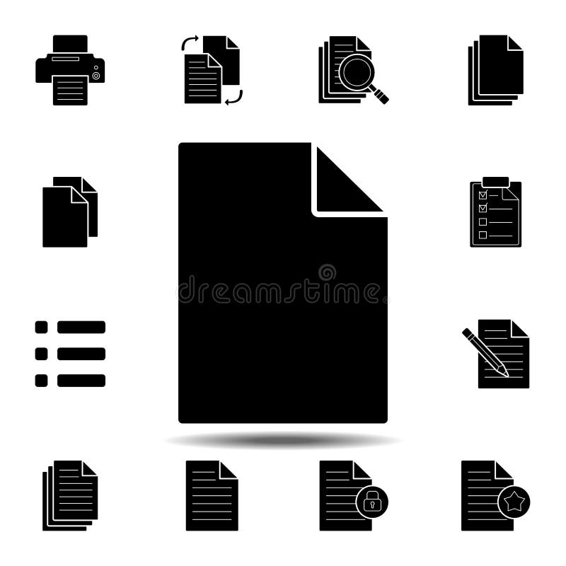 Blank file icon. Simple glyph vector element of web, minimalistic icons set for UI and UX, website or mobile application vector illustration