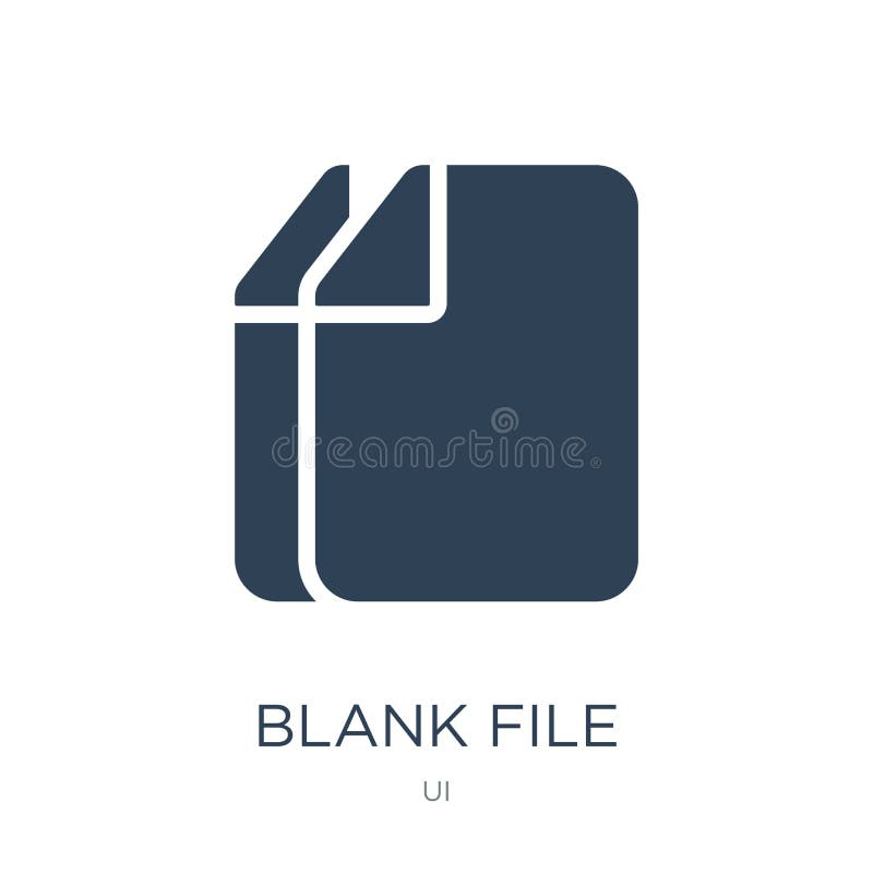 Blank file icon in trendy design style. blank file icon isolated on white background. blank file vector icon simple and modern stock illustration