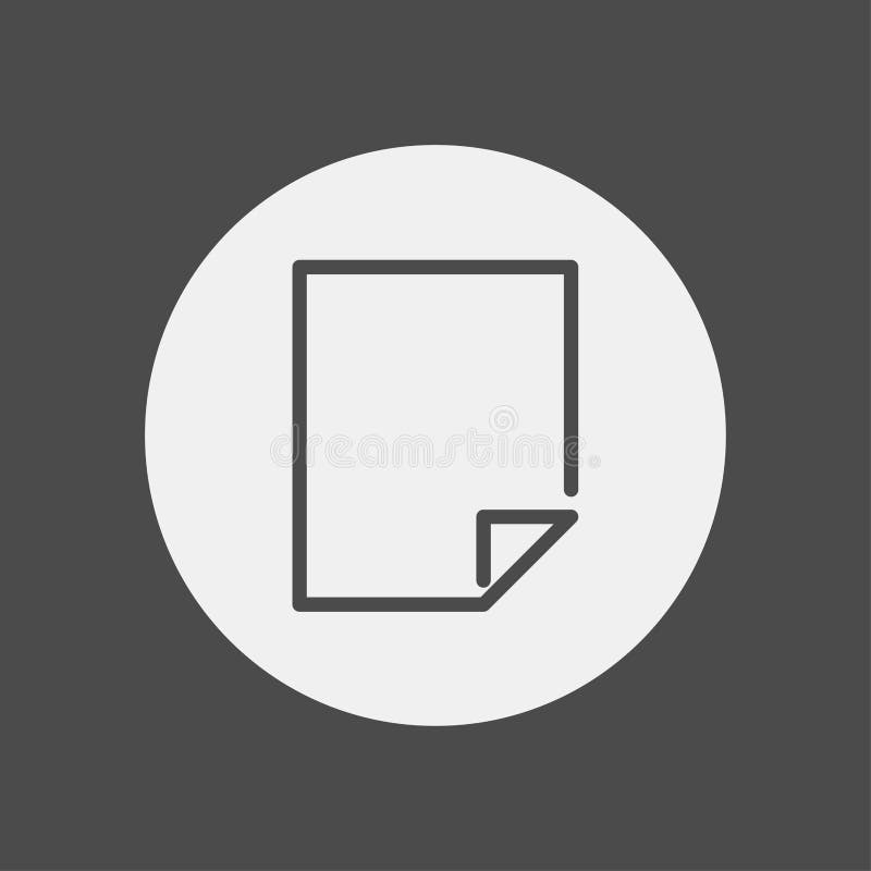 Blank page icon signy symbol royalty free illustration