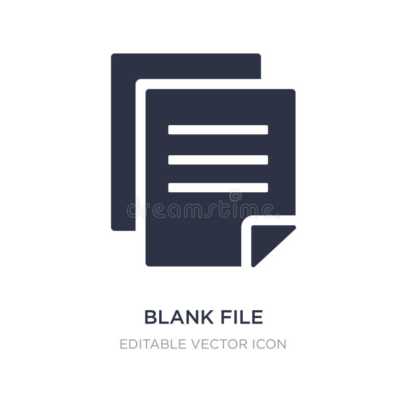 Blank file icon on white background. Simple element illustration from UI concept royalty free illustration