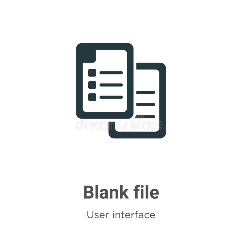 Blank file vector icon on white background. Flat vector blank file icon symbol sign from modern user interface collection for vector illustration