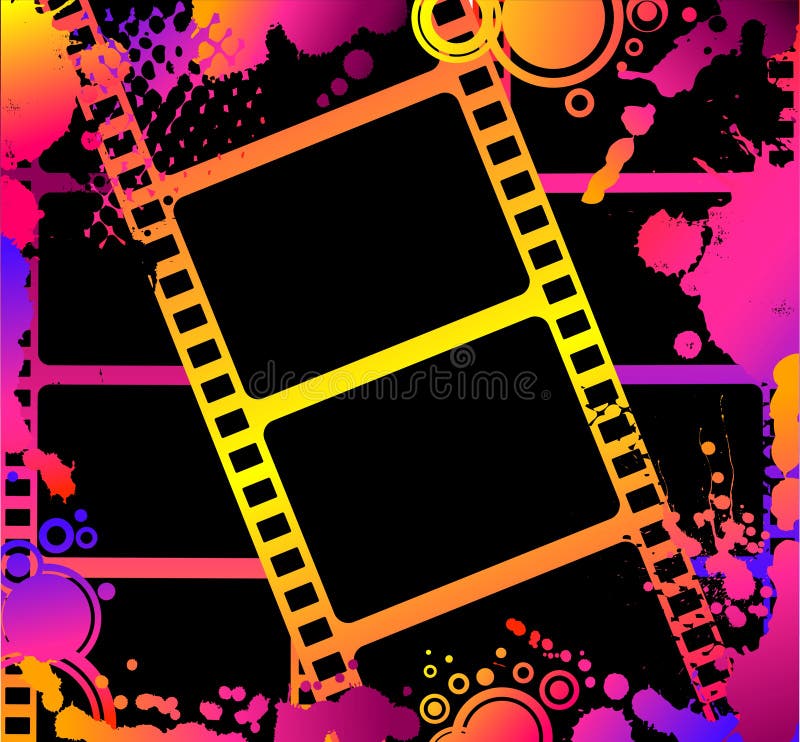 Blank film colorful strip