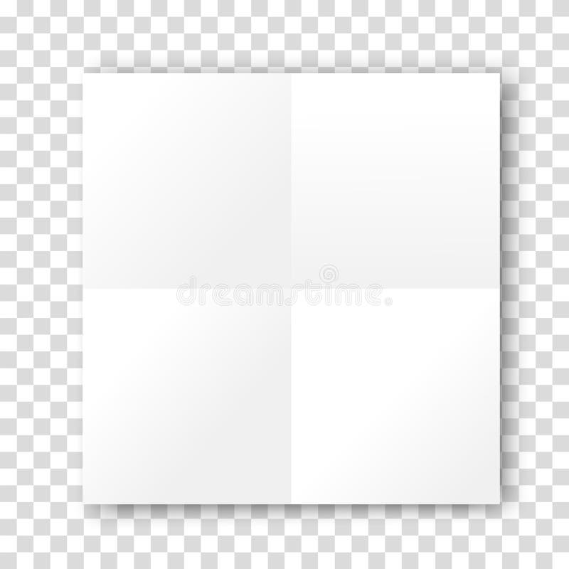 Blank Folded Paper Sheets. Open Book Brochure Flyer Booklet Template