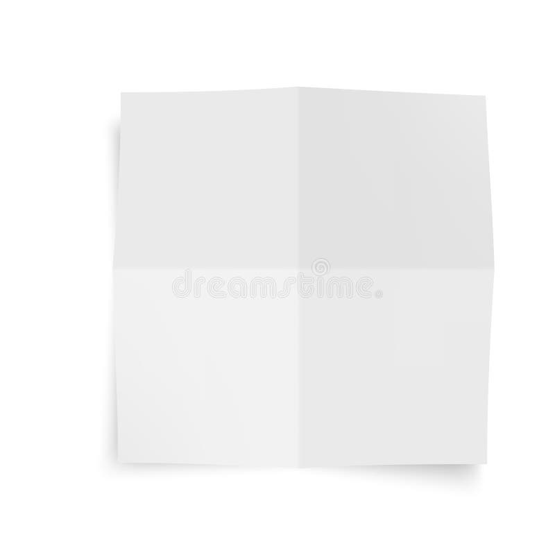 Blank of Folded in a Quarter Paper for Your Design. Vector Stock Vector Illustration of