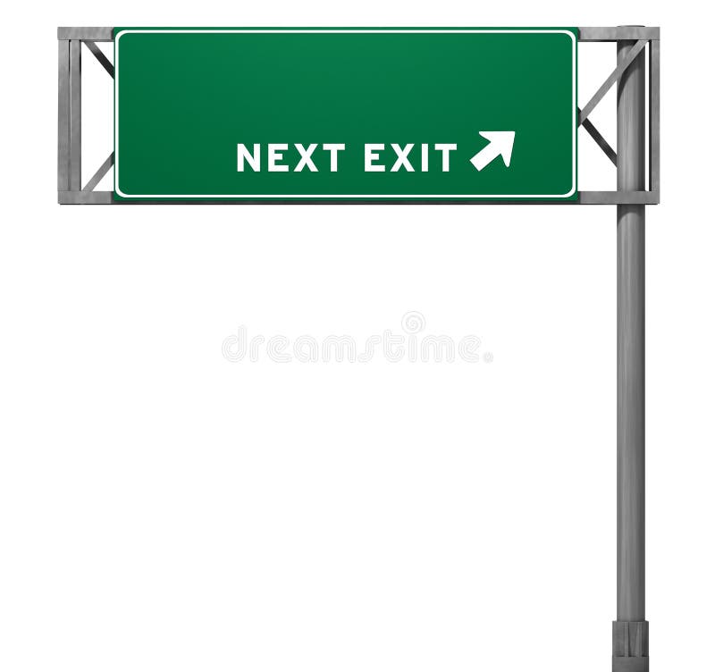 Download Blank Freeway Exit Sign stock illustration. Illustration ...