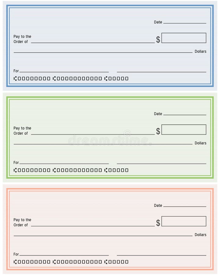 Blank Generic Bank Checks