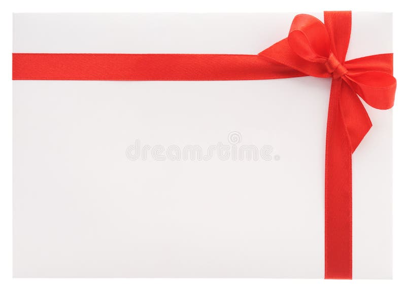 Blank gift with a green bow stock photography