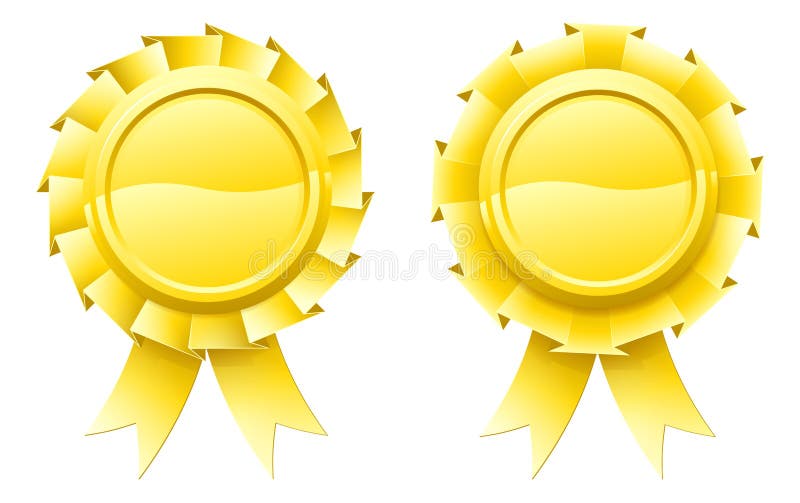Blank gold rosettes vector illustration Blank gold rosettes vector illustration