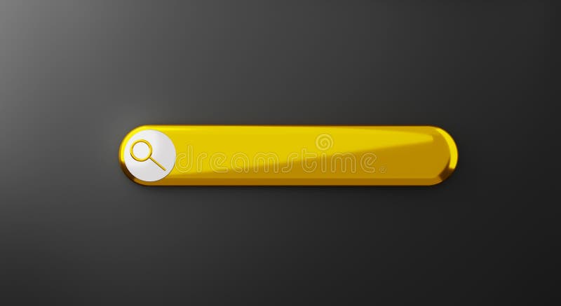 Blank Search Bar Button with Magnifying Glass on White Background Stock ...