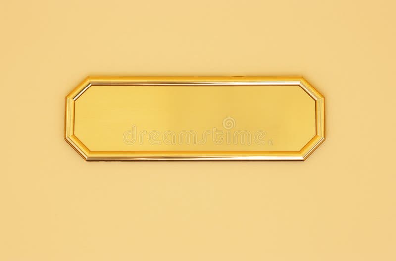 Blank golden sign.