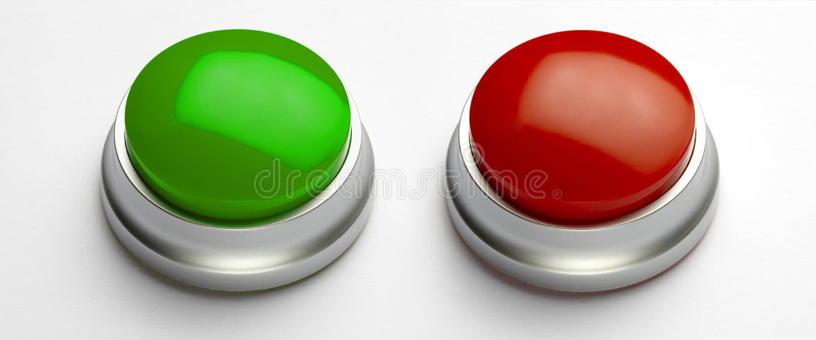 Blank Green and Red Buttons Stock - Image of symbol, 13033002