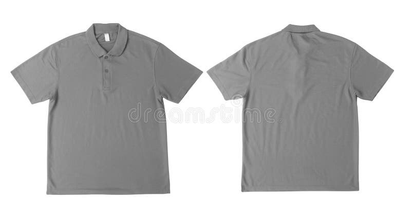 Blank Grey Oversize T-shirt Mockup Front and Back Isolated on White ...