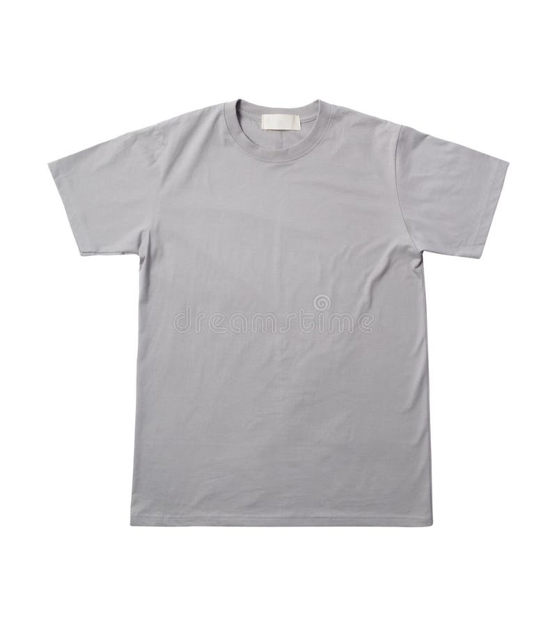 Download Blank Grey T-shirt Isolated On White Background With Clipping Path, Mock-up Template For Your ...