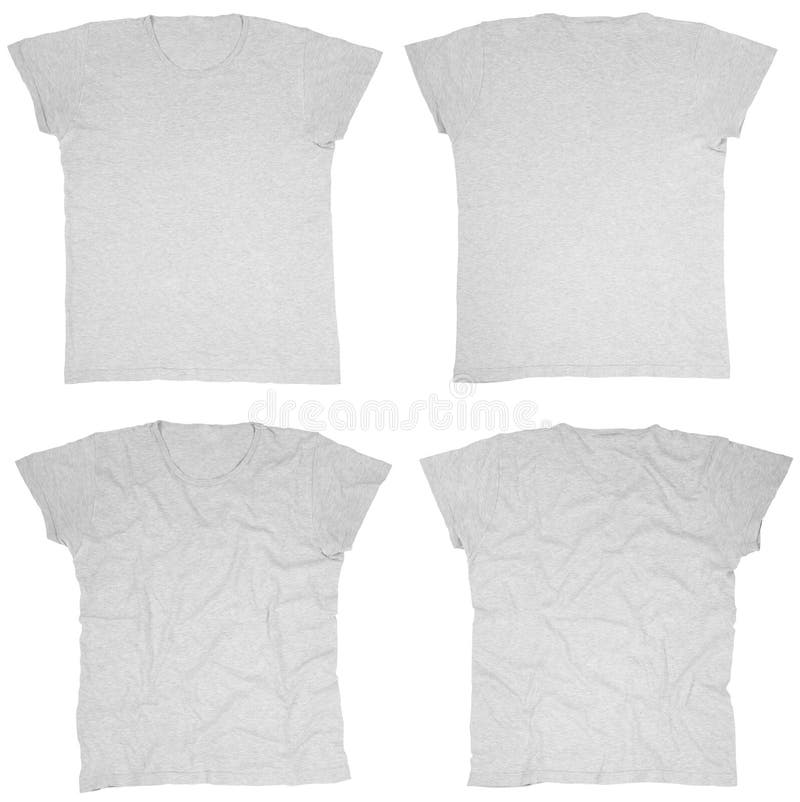 Download Blank Grey T-shirts Front And Back Stock Image - Image of ...