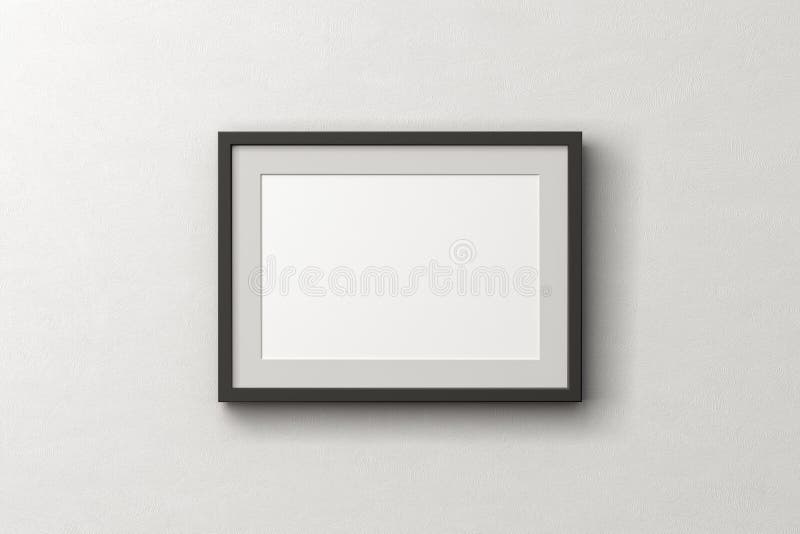 Blank posters on the wall stock illustration. Illustration of