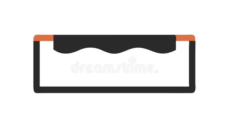 Blank Horizontal Rectangular Banner Outline, vector design Generative AI vector illustration