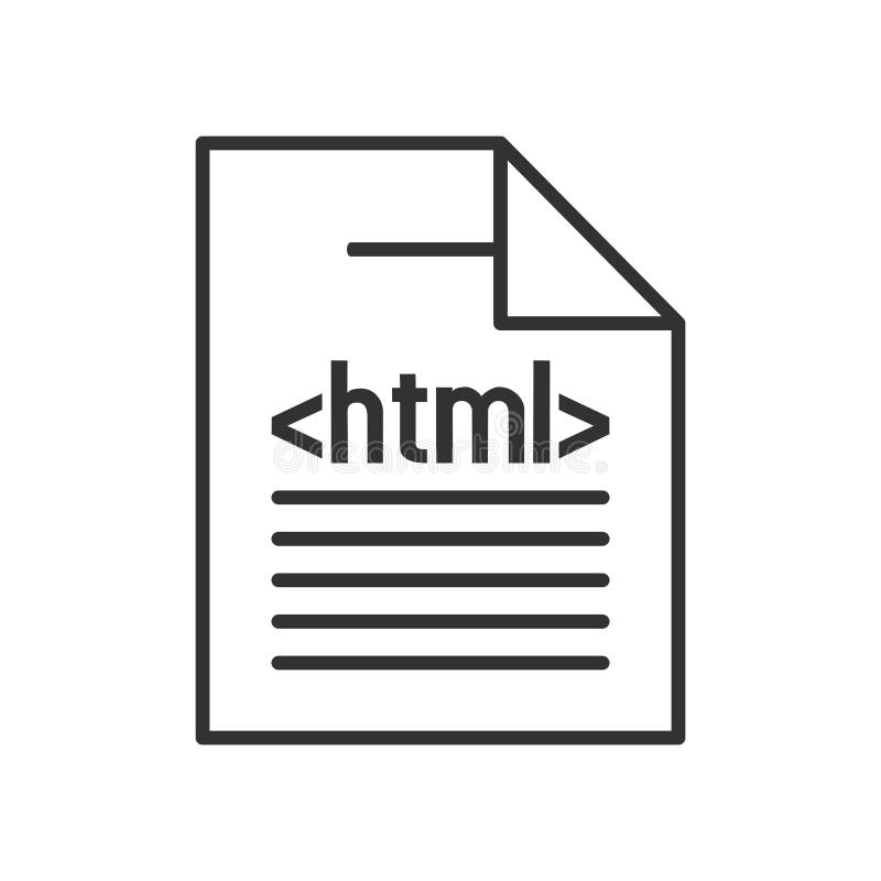 Download Html Outline Icon. Isolated Line Vector Illustration From ...