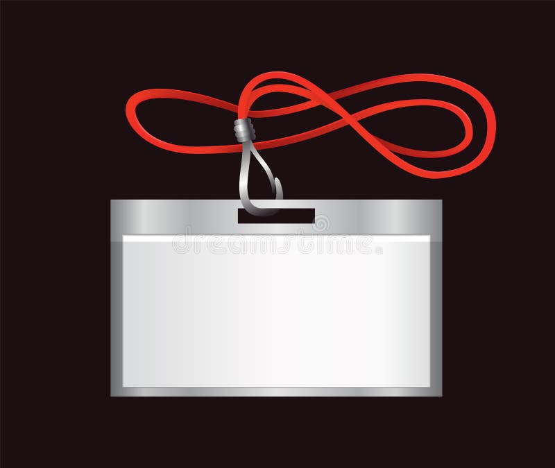 Blank Identification Badge. Template of Plastic Plastic Name Holder