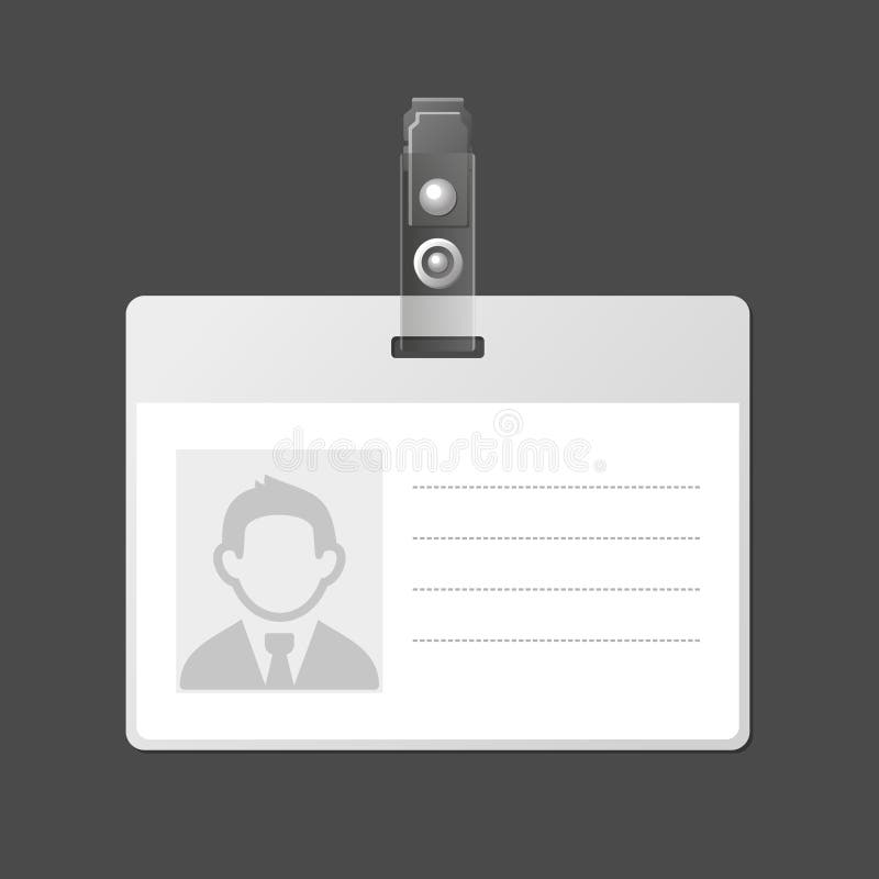 Blank Identification Card Badge ID Template. Vector Stock Blank Identification Card Badge ID Template. Vector Stock