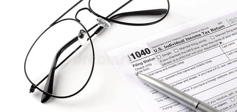 american-tax-return-form-1040-us-individual-tax-return-working-desk