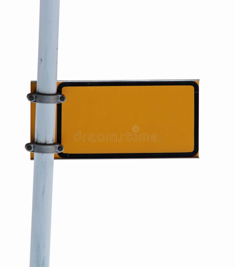 Blank isolated sign
