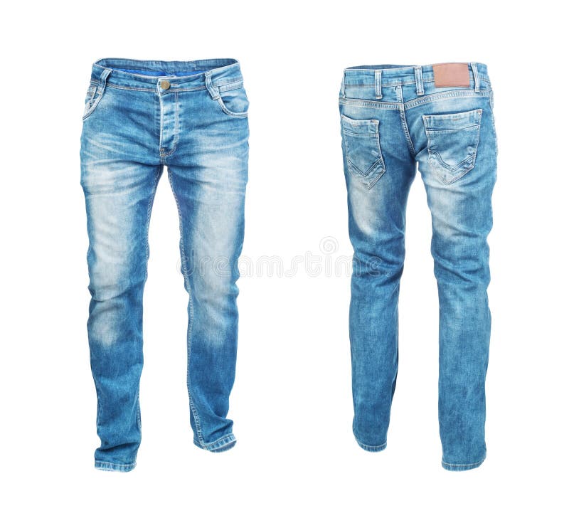 Blank Jeans Pants Frontside And Backside Stock Photo - Image of design ...