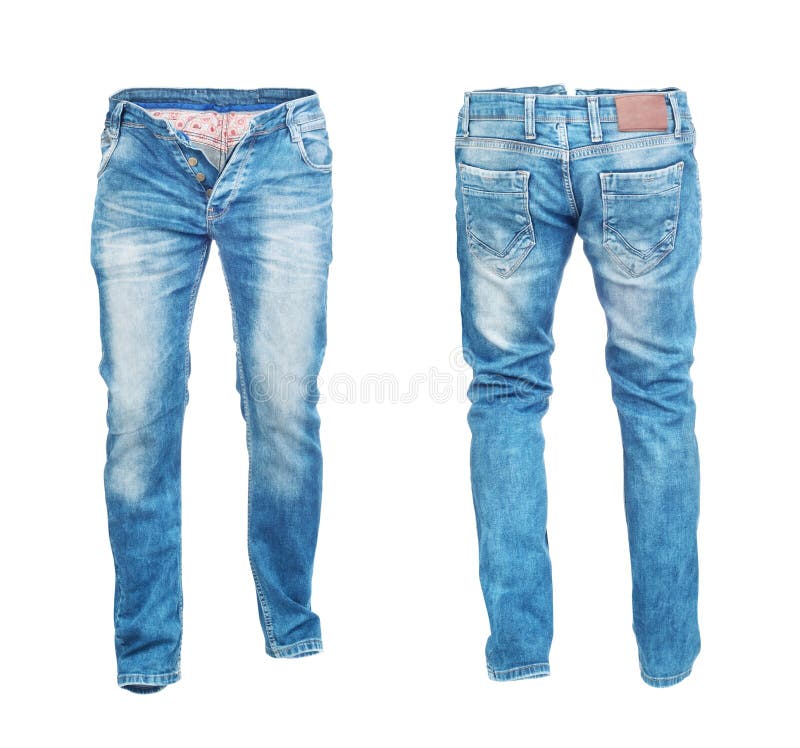 Blank Jeans Pants Frontside And Backside Stock Image - Image of blank ...