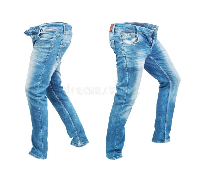 Blank Jeans Pants Leftside And Rightside Stock Photo - Image of idea ...