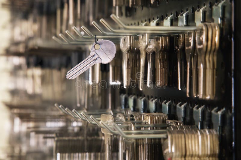 The Keys At The Key Maker Shop. Stock Photo, Picture and Royalty