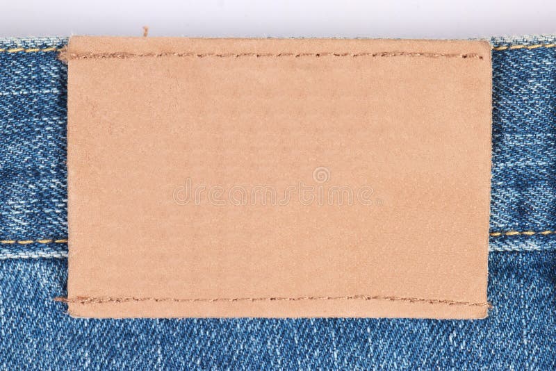 Blank label on jeans