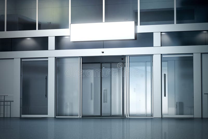 Download Blank Light Box On The Store With Opened Entrance Mockup ...