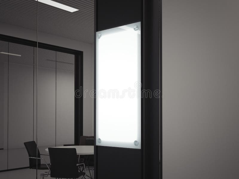 Blank Lighting Glass Plate. 3d Rendering Stock Image Image of metal