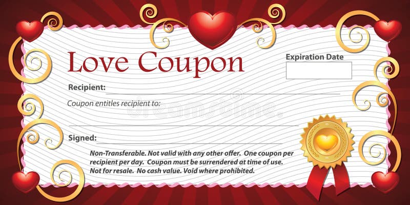 Love Coupon Stock Illustrations – 22,22 Love Coupon Stock With Love Coupon Template For Word