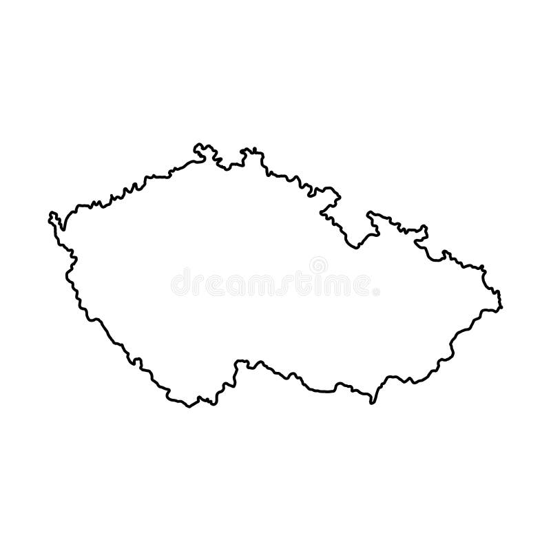 Blank Map of Czech Republic Stock Vector Illustration of republic