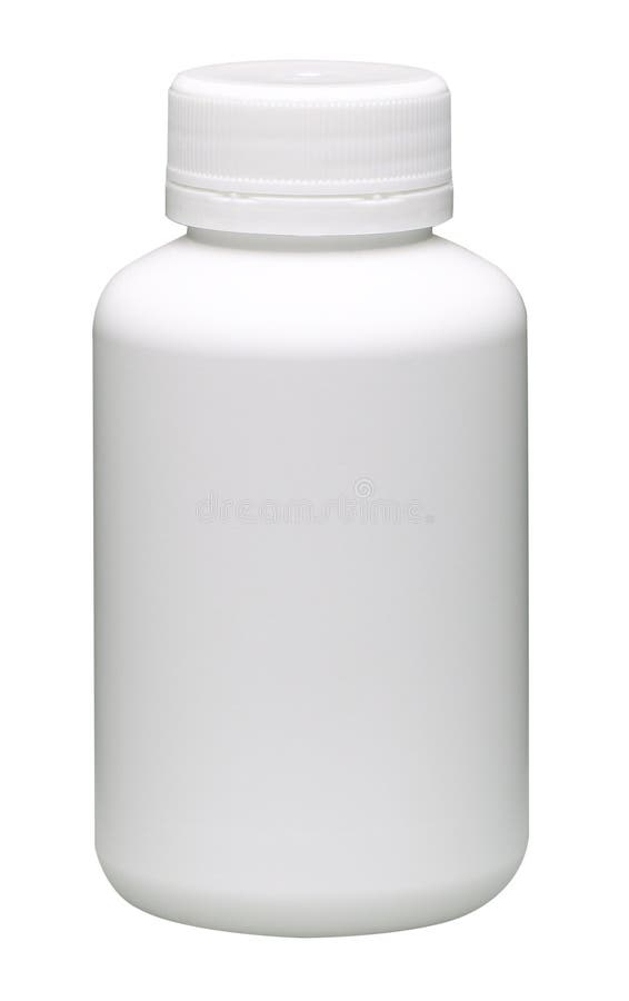 Blank medicine bottle isolated