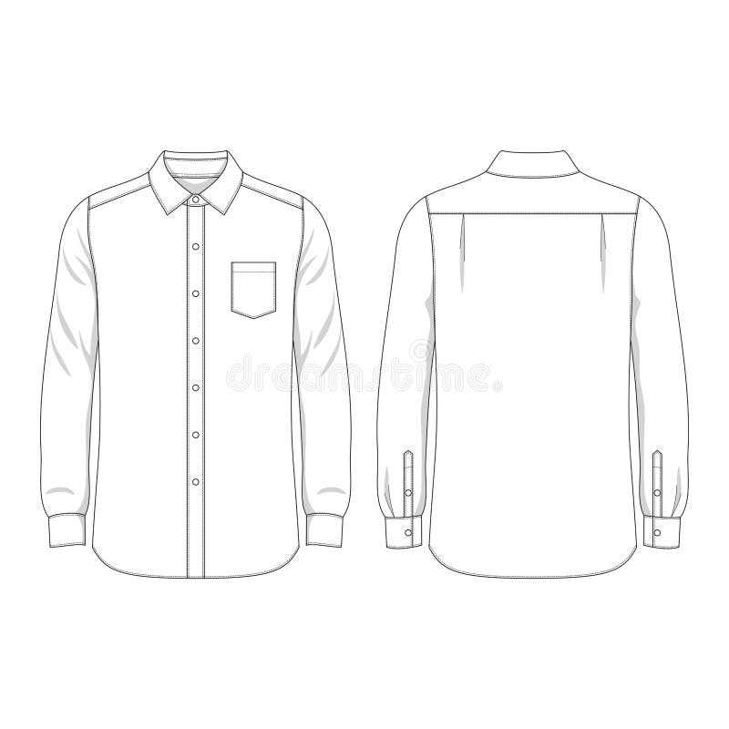 Download Blank men s shirt stock vector. Illustration of clothing ...