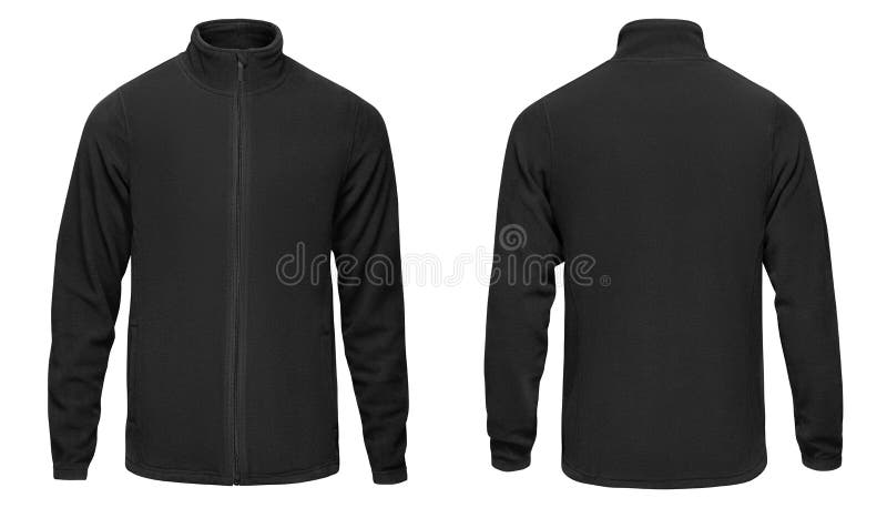 Download Blank Mens Black Sweatshirt With Long Sleeve, Front And ...