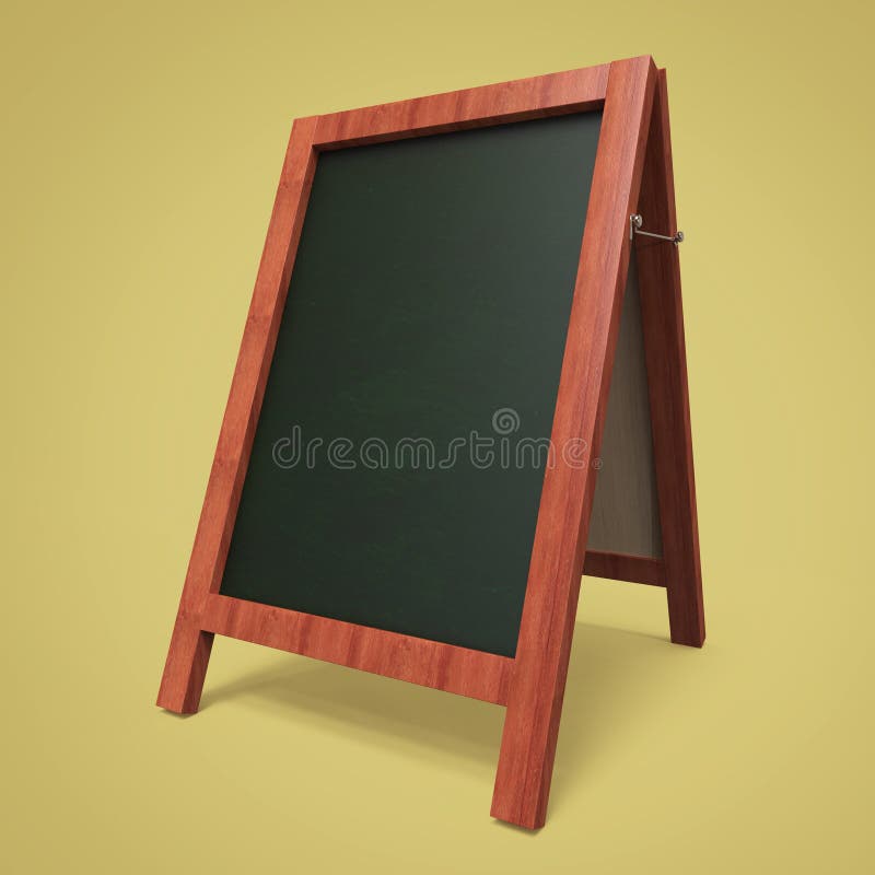 Blank Menu Advertisement Chalkboard Blackboard Outdoor Display Render