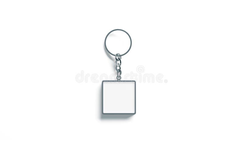 Download Blank Metal Square White Key Chain Mockup Top View Stock Photo Image Of Access Branding 106296060