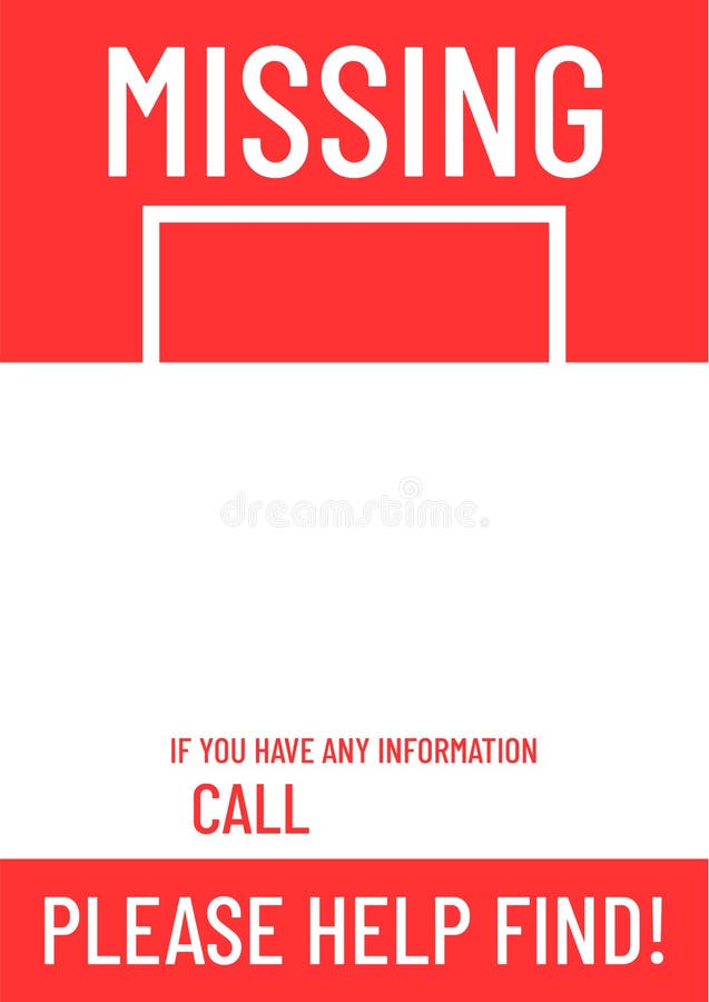 Person Missing Poster Template. Stock Vector - Illustration of missing, brown: 151067292 Person Missing Poster Template. Stock Vector - Illustration of missing, brown: 151067292