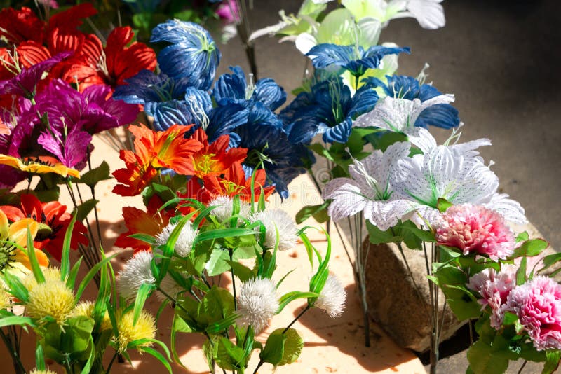 Blank Modern Interior Wall with Artificial Flowers in Ceramic Vase