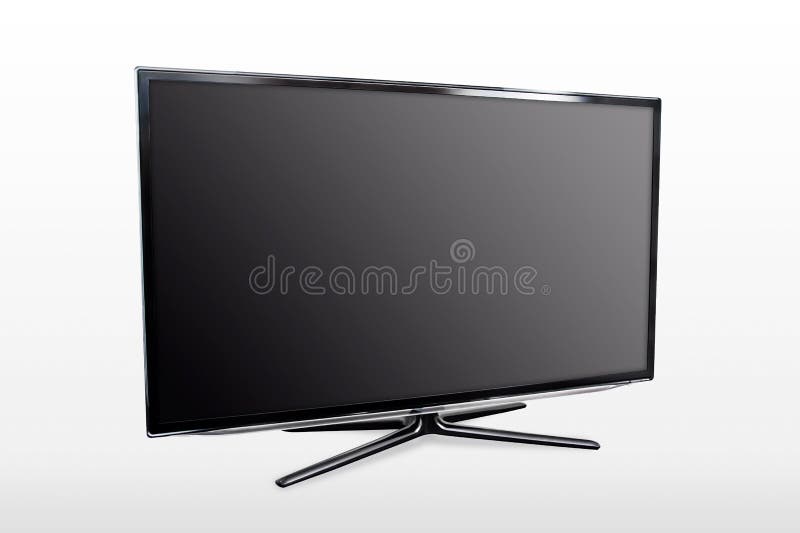 Blank modern widescreen TV stock illustration