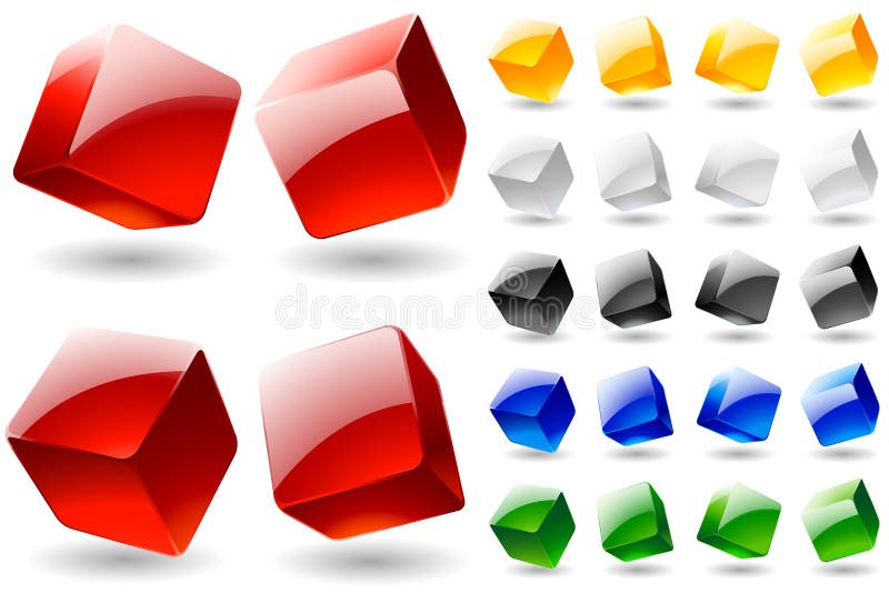 Blank multicolor cubes